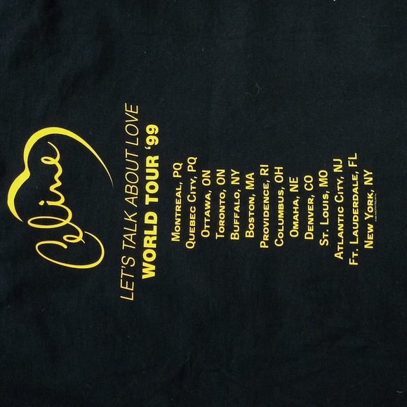 Vintage 1999 Celine Dion Let's Talk About Love Tour T-Shirt Single Stitch - Picture 8 of 8